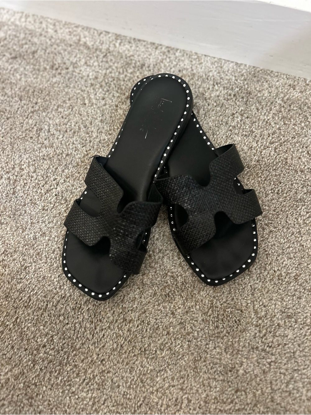 black sandals